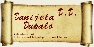 Danijela Dupalo vizit kartica
